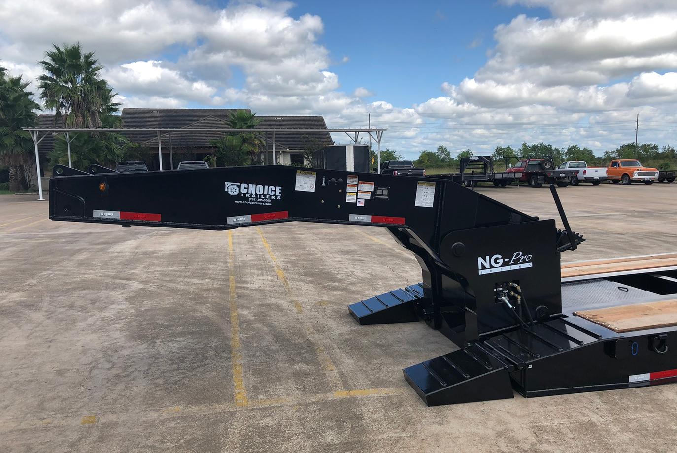 55 Ton Choice Lowboy Trailer w/ Hydraulic Flip Axle