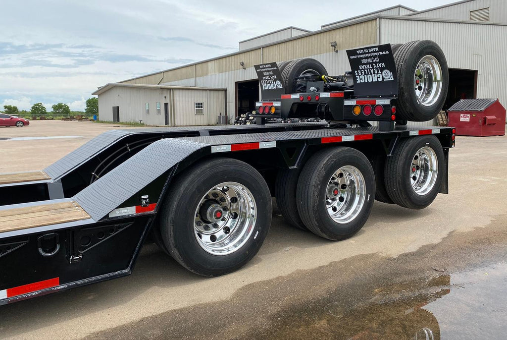 55 Ton Choice Lowboy Trailer w/ Hydraulic Flip Axle