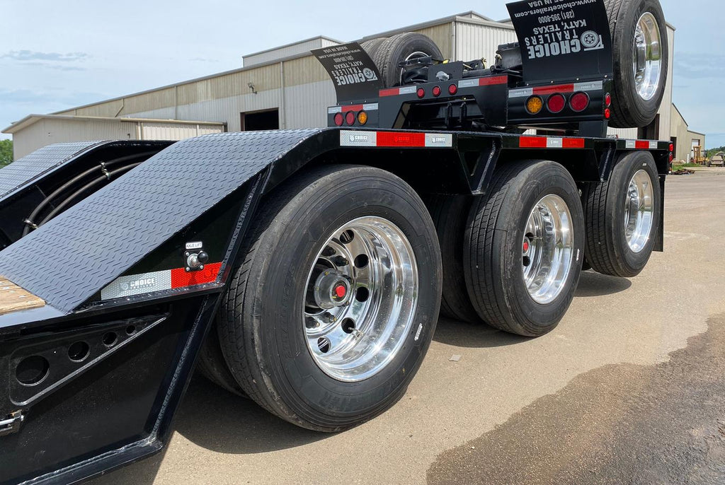 55 Ton Choice Lowboy Trailer w/ Hydraulic Flip Axle